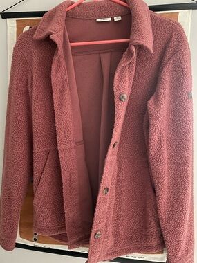 L.L. Bean Women's Dusty Rose Teddy Sherpa Jacket